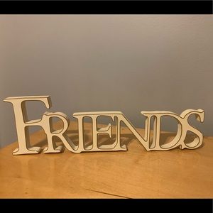 Friends wood home decor sign